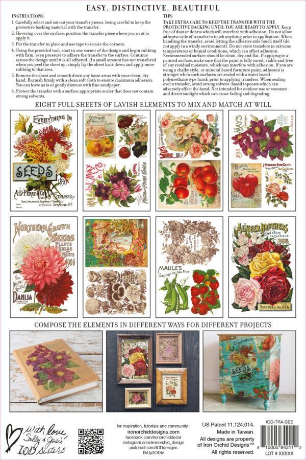 Transfer Seed Catalogue back 600x900 - My Shabby Chic Corner - Prodotti Iron Orchid Designs - IOD